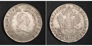 20 Крейцер Австрійська імперія (1804-1867) Срібло 