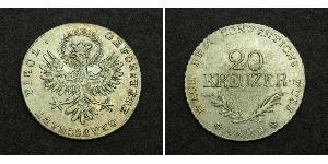 20 Крейцер Австрійська імперія (1804-1867) Срібло 