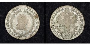 20 Крейцер Австрійська імперія (1804-1867) Срібло 