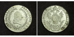 20 Крейцер Австрійська імперія (1804-1867) Срібло Francis II, Holy Roman Emperor (1768 - 1835)