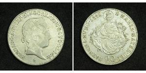 20 Крейцер Австрійська імперія (1804-1867) Срібло Ferdinand I of Austria (1793 - 1875)