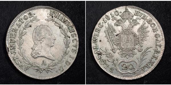 20 Крейцер Австрійська імперія (1804-1867) Срібло 