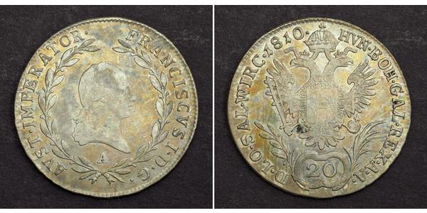 20 Крейцер Австрійська імперія (1804-1867) Срібло 