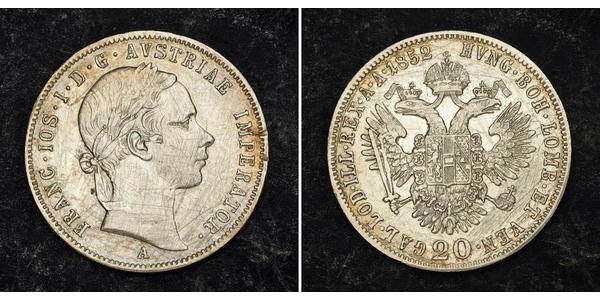 20 Крейцер Австрійська імперія (1804-1867) Срібло 