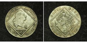 20 Крейцер Баварія (курфюрство) (1623 - 1806) Срібло Maximilian III Joseph, Elector of Bavaria (1727 – 1777)