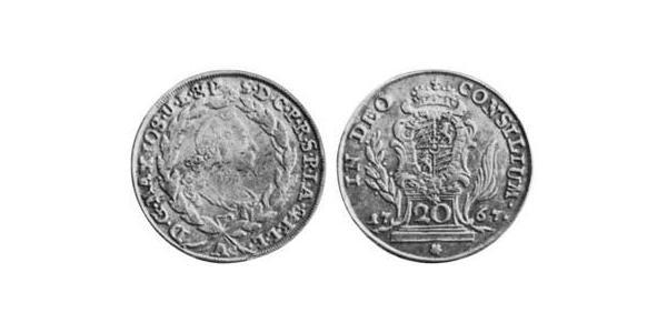 20 Крейцер Баварія (курфюрство) (1623 - 1806) Срібло Maximilian III Joseph, Elector of Bavaria (1727 – 1777)