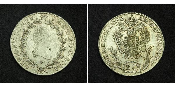 20 Крейцер Священна Римська імперія (962-1806) Срібло Francis II, Holy Roman Emperor (1768 - 1835)