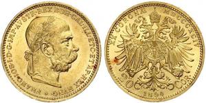 20 Крона Австро-Угорщина (1867-1918) Золото Франц Иосиф I (1830 - 1916)
