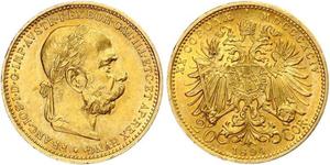 20 Крона Австро-Угорщина (1867-1918) Золото Франц Иосиф I (1830 - 1916)