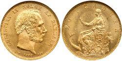 20 Крона Данія Золото Крістіан IX король Данії (1818-1906)