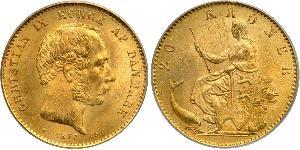 20 Крона Данія Золото Крістіан IX король Данії (1818-1906)