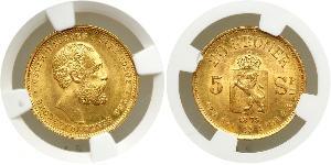 20 Крона Норвегия Золото Оскар II (1829-1907)