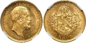 20 Крона Швеція Золото Оскар II (1829-1907)