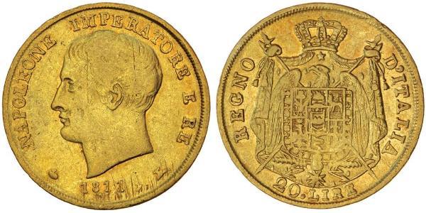 20 Ліра Королівство Італія (Наполеонівське) (1805–1814) Золото Наполеон I Бонапарт(1769 - 1821)