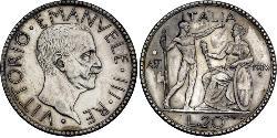 20 Ліра Kingdom of Italy (1861-1946) Срібло Віктор Емануїл III (1869 - 1947)