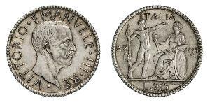 20 Ліра Kingdom of Italy (1861-1946) Срібло Віктор Емануїл III (1869 - 1947)