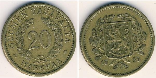 20 Марка Финляндия (1917 - ) Бронза 