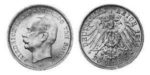 20 Марка Велике герцогство Баден (1806-1918) Золото Frederick II, Grand Duke of Baden (1857 - 1928)