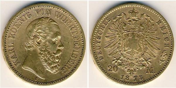 20 Марка Велике герцогство Баден (1806-1918) Золото 
