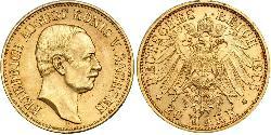 20 Марка Королівство Саксонія (1806 - 1918) Золото Frederick Augustus III of Saxony (1865-1932)