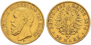 20 Марка Німецька імперія (1871-1918) Золото 