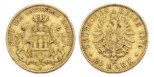 20 Марка Німецька імперія (1871-1918) Золото 