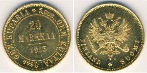 20 Марка Російська імперія (1720-1917) / Велике князівство Фінляндське (1809 - 1917) Золото Олександр III (1845 -1894)