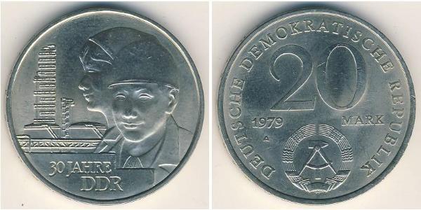 20 Марка Германская Демократическая Республика (1949-1990) Никель/Медь 
