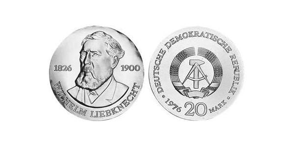 20 Марка Германская Демократическая Республика (1949-1990) Серебро 