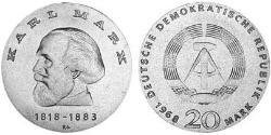 20 Марка Німецька Демократична Республіка (1949-1990) Срібло 