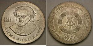 20 Марка Німецька Демократична Республіка (1949-1990) Срібло 