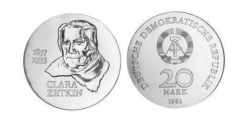 20 Марка Німецька Демократична Республіка (1949-1990) Срібло 
