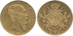 20 Песо Second Mexican Empire (1864 - 1867) Золото Maximilian I of Mexico (1832 - 1867)