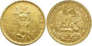 20 Песо Соединённые Штаты Мексики (1867 - ) Золото 