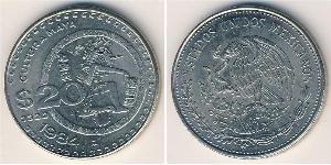 20 Песо Мексиканські Сполучені Штати (1867 - ) Срібло 