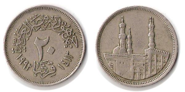 20 Пиастр Арабская Республика Египет (1953 - )  