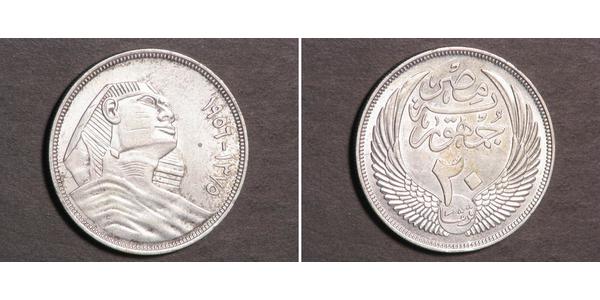 20 Пиастр Арабская Республика Египет (1953 - ) Серебро 