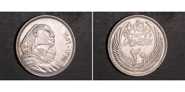 20 Пиастр Арабская Республика Египет (1953 - ) Серебро 