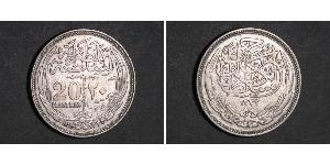 20 Пиастр Султанат Египет (1914 - 1922) Серебро Хусейн Камиль (1853 - 1917)