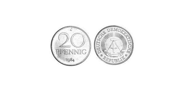 20 Пфенниг Германская Демократическая Республика (1949-1990) Латунь 