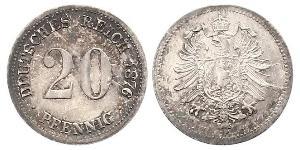 20 Пфенниг Германия Серебро Wilhelm I, German Emperor (1797-1888)