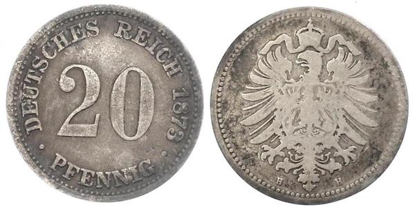 20 Пфенниг Германия Серебро Wilhelm I, German Emperor (1797-1888)