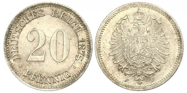 20 Пфенниг Германия Серебро Wilhelm I, German Emperor (1797-1888)