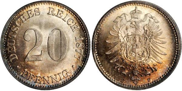 20 Пфенниг Германия Серебро Wilhelm I, German Emperor (1797-1888)