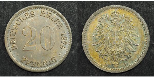 20 Пфенниг Германия Серебро Wilhelm I, German Emperor (1797-1888)