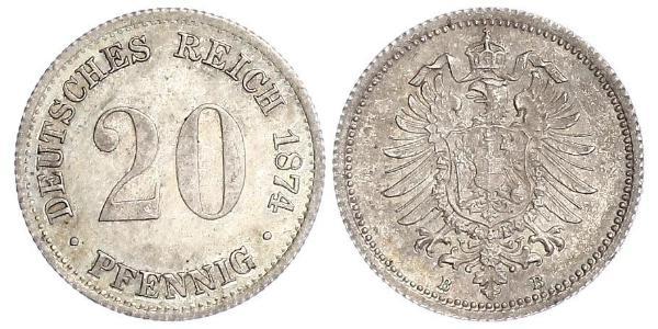 20 Пфенниг Германия Серебро Wilhelm I, German Emperor (1797-1888)