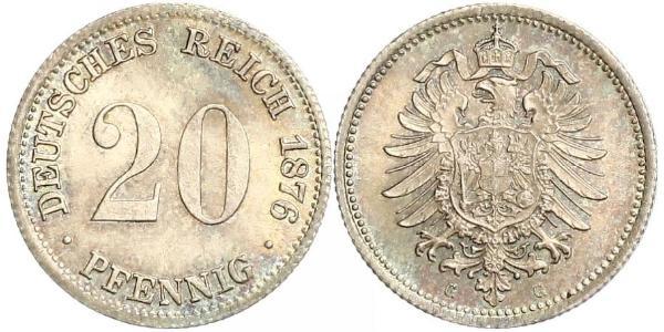 20 Пфенниг Германия Серебро Wilhelm I, German Emperor (1797-1888)