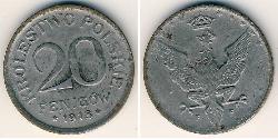 20 Пфенниг Польская Республика (1918 - 1939) Цинк 