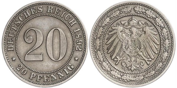 20 Пфеніг Німецька імперія (1871-1918)  