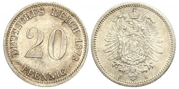 20 Пфеніг Німеччина Срібло Wilhelm I, German Emperor (1797-1888)